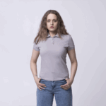 Серое женское поло