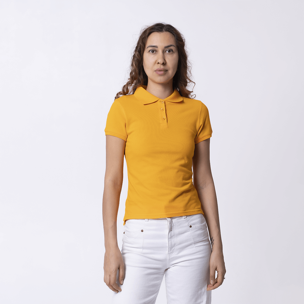 Желтое женское поло