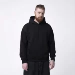 Черная оверсайз толстовка