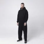 Черная оверсайз толстовка