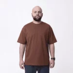 Коричневая оверсайз футболка