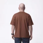 Коричневая оверсайз футболка