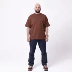 Коричневая оверсайз футболка