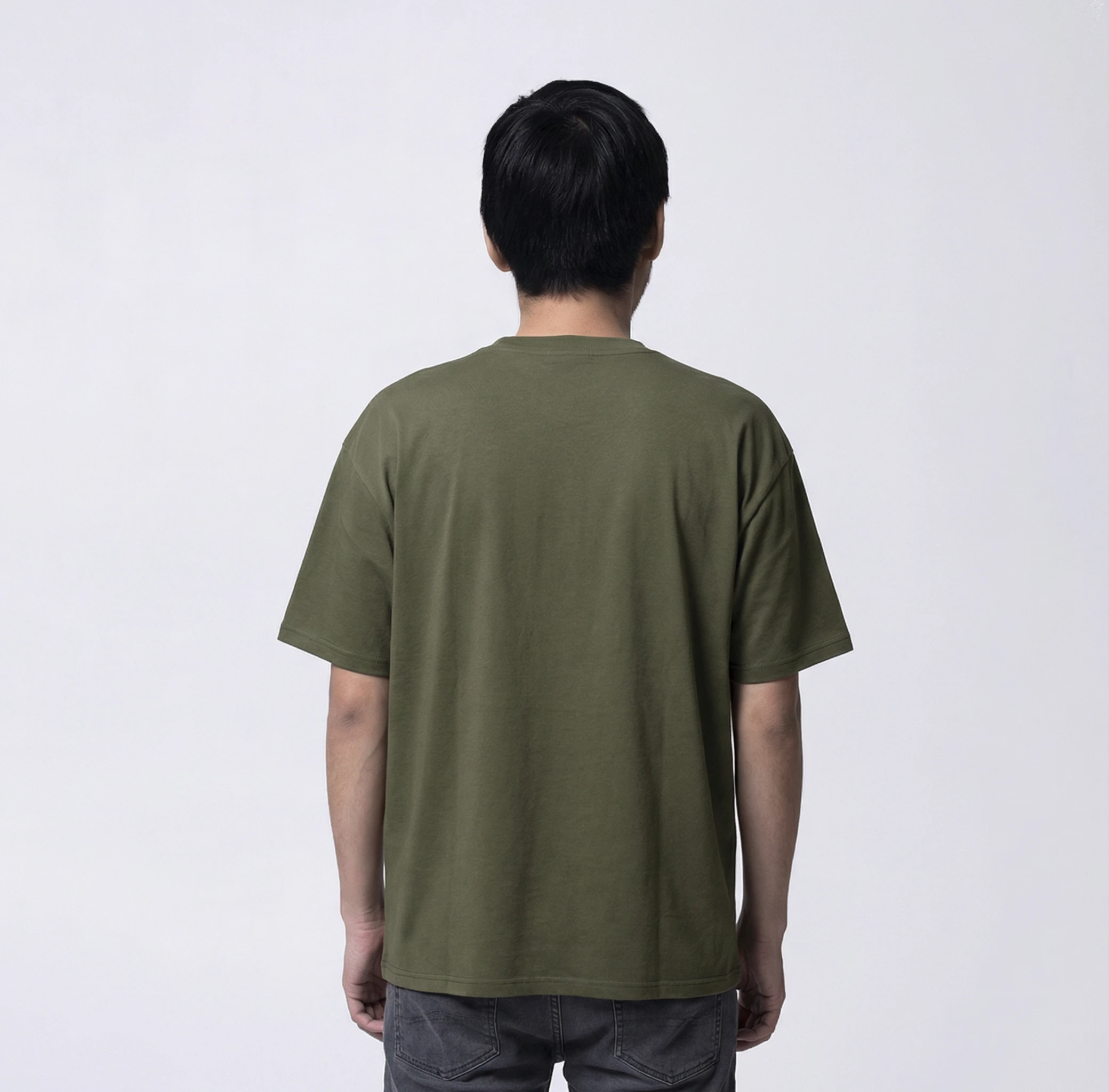 Хаки оверсайз футболка