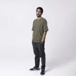 Хаки оверсайз футболка