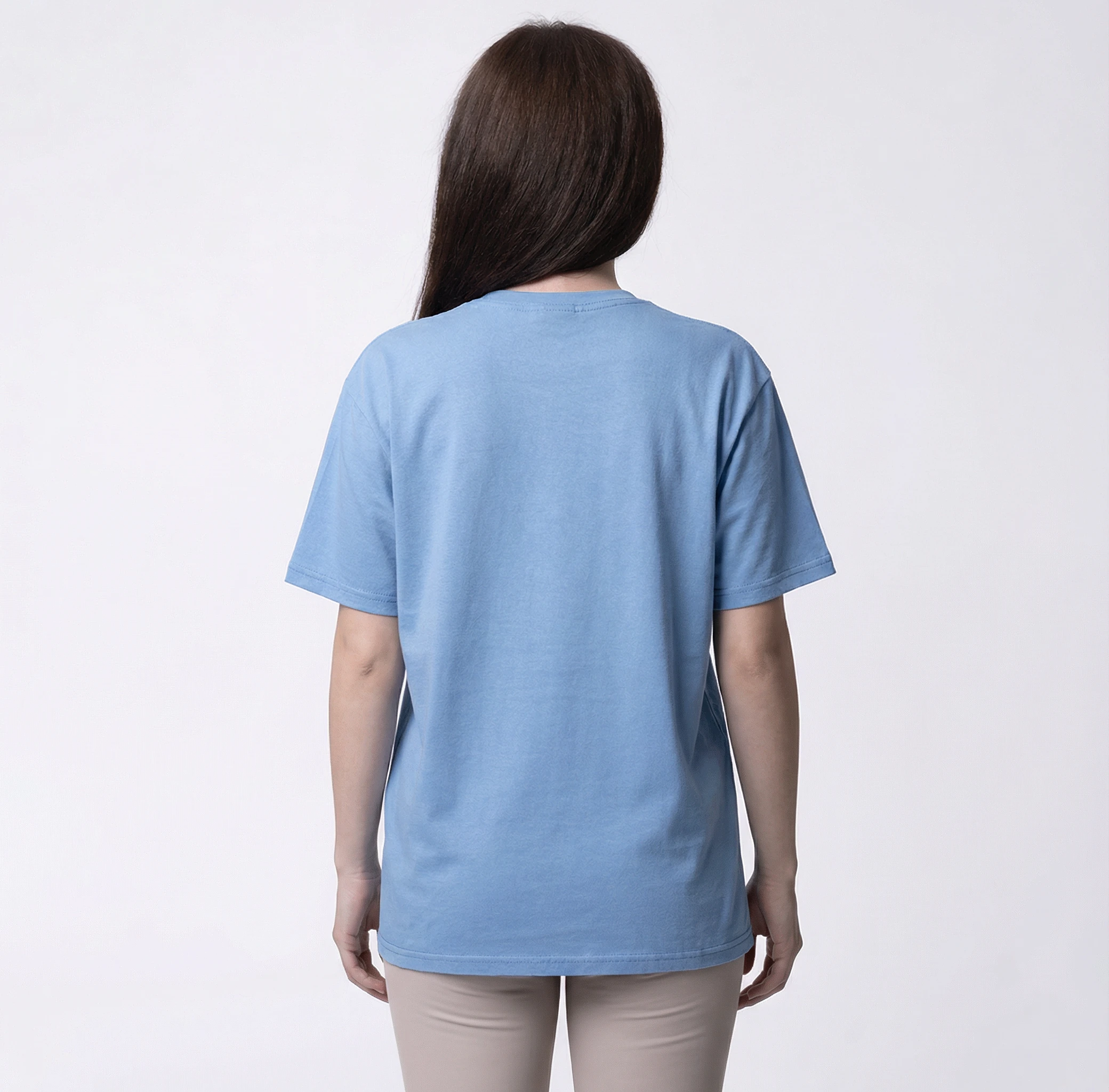 Голубая оверсайз футболка