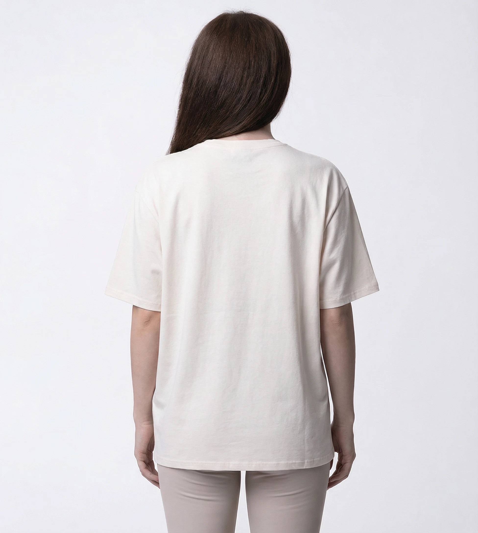 Молочная оверсайз футболка
