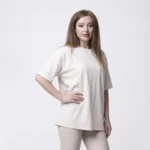 Молочная оверсайз футболка